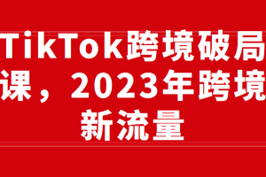 TikTok跨境破局课，2023年跨境新流量，35亿下载＋10亿月活，千万不能错过的红利风口